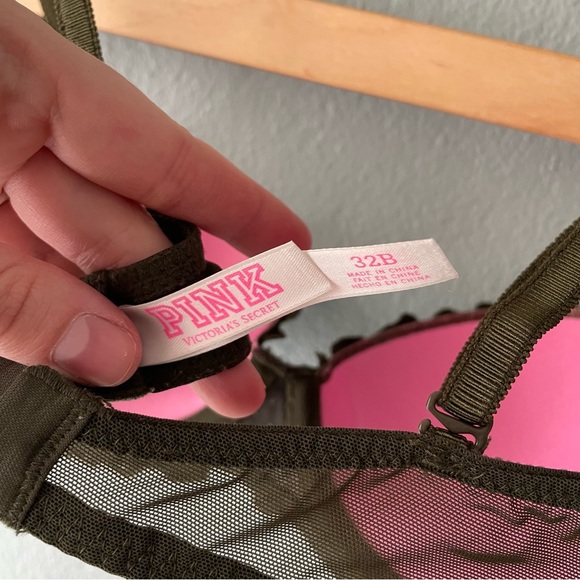 Pink Victoria’s Secret | Olive Lace Date Push-Up Bra Pigeonnant Rendez-vous - Picture 7 of 8